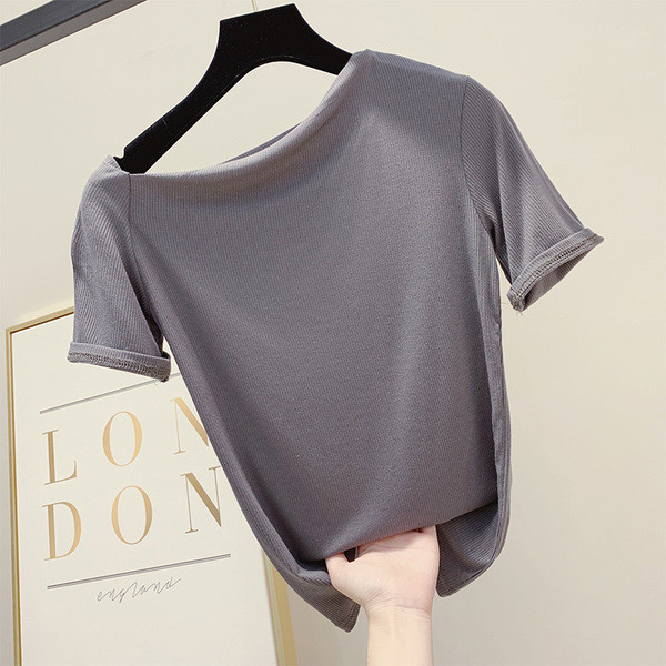 Tricou dama model simplu cu maneca scurta