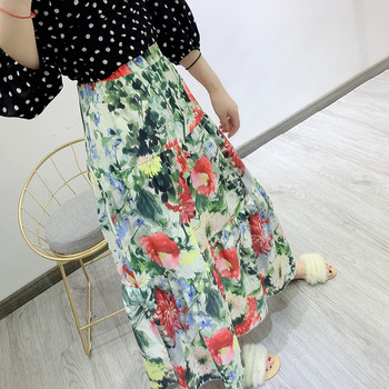 Fusta larga dama cu model floral