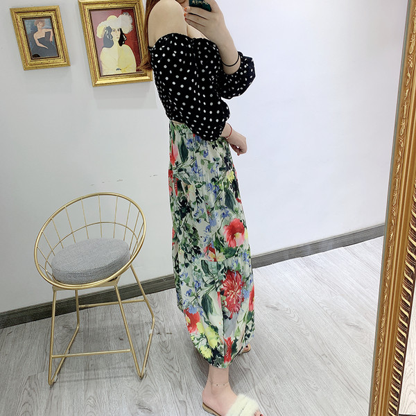 Fusta larga dama cu model floral