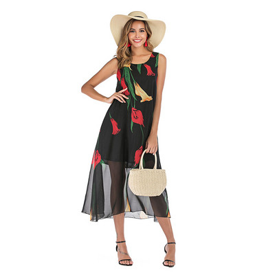 Rochie casual de dama potrivita pentru plaja in mai multe culori