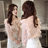 Cămașă modernă de damă cu mâneci lungi - în două culori