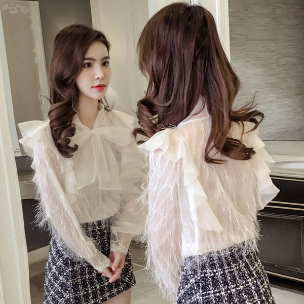 Cămașă modernă de damă cu mâneci lungi - în două culori