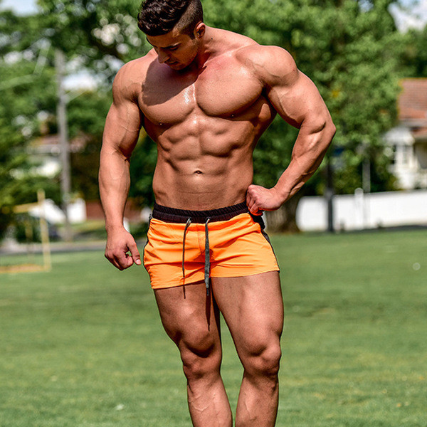 Pantaloni scurți pentru bărbați cu legături în negru, roșu și albastru