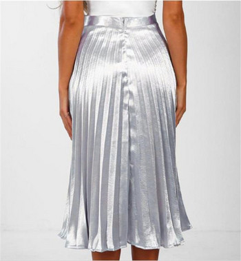 Fusta de dama moderna plisata in doua culori