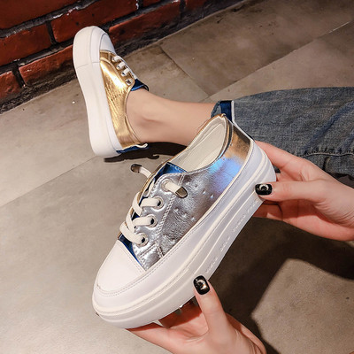 Καθημερινά  γυναικεία αθλητικά παπούτσια με δεσμούς σε δύο χρώματα