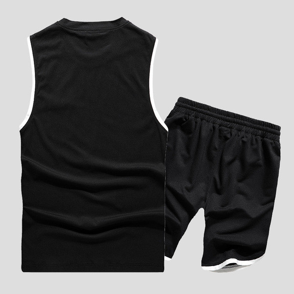 Set zilnic pentru bărbați din două părți în albastru și negru