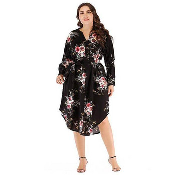 Rochie de dama actuala - model croiat cu model floral