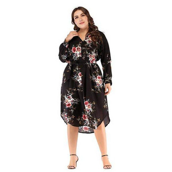 Rochie de dama actuala - model croiat cu model floral