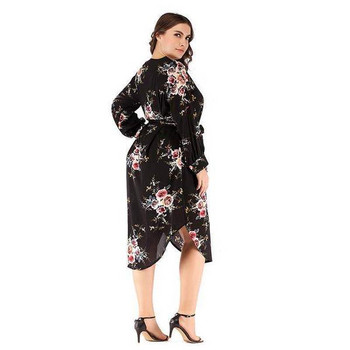 Rochie de dama actuala - model croiat cu model floral