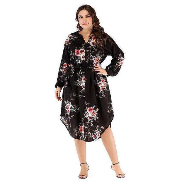 Rochie de dama actuala - model croiat cu model floral