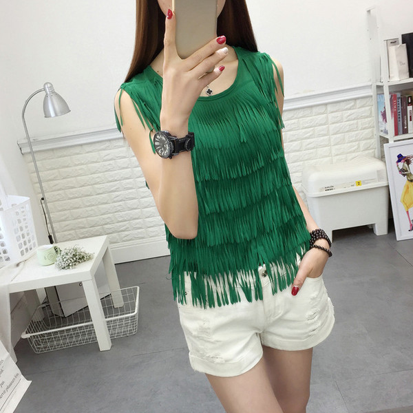 Maieu modern de dama cu franjuri in mai multe culori