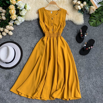 Rochie de dama cu decolteu in V in mai multe culori