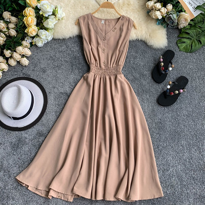 Rochie de dama cu decolteu in V in mai multe culori