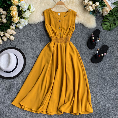 Rochie de dama cu decolteu in V in mai multe culori