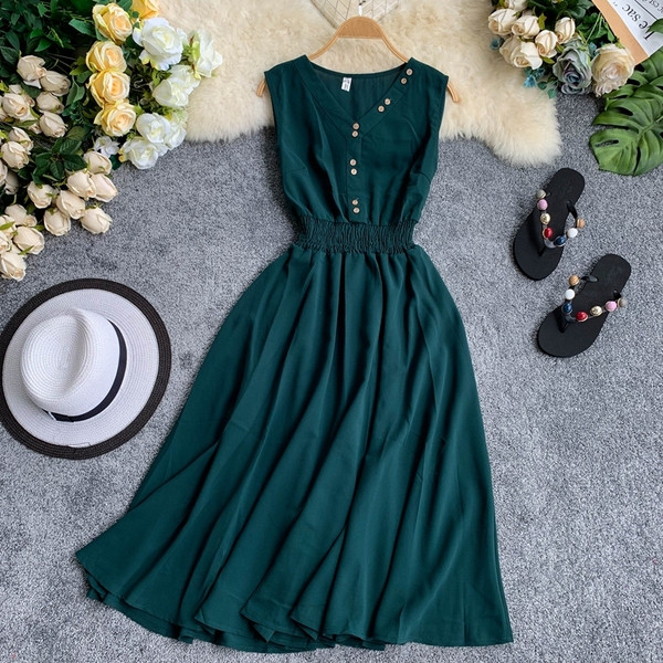 Rochie de dama cu decolteu in V in mai multe culori