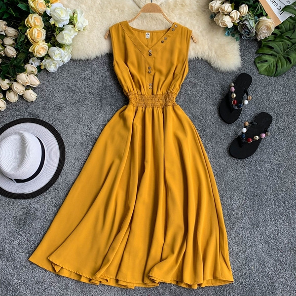 Rochie de dama cu decolteu in V in mai multe culori