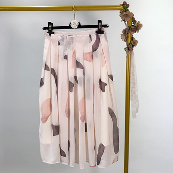 Fusta lată de șifon de damă cu model cu model