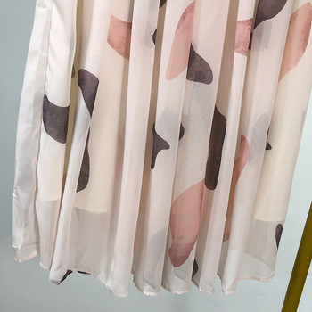 Fusta lată de șifon de damă cu model cu model