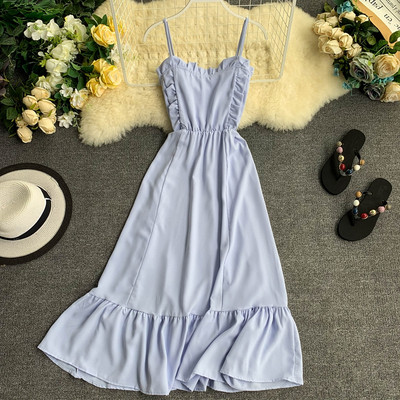 Rochie de dama cu bretele subtiri in mai multe culori