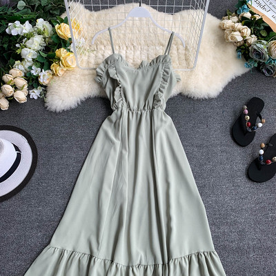 Rochie de dama cu bretele subtiri in mai multe culori