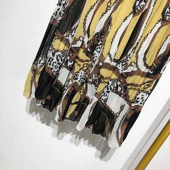 Fusta lungă casual cu model cu model