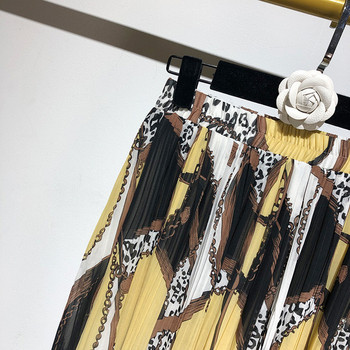 Fusta lungă casual cu model cu model