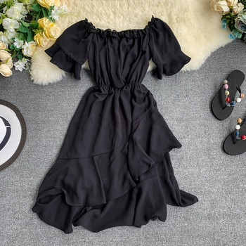 Rochie de dama cu umerii goi in mai multe culori