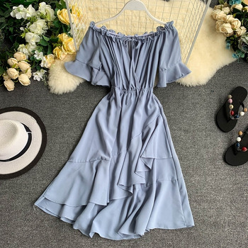 Rochie de dama cu umerii goi in mai multe culori