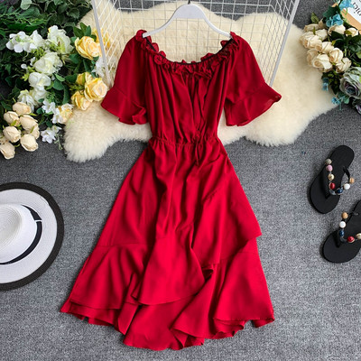 Rochie de dama cu umerii goi in mai multe culori