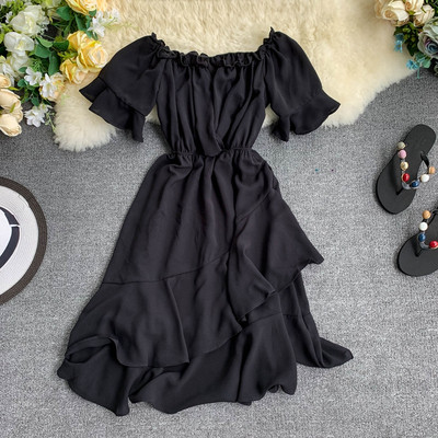 Rochie de dama cu umerii goi in mai multe culori