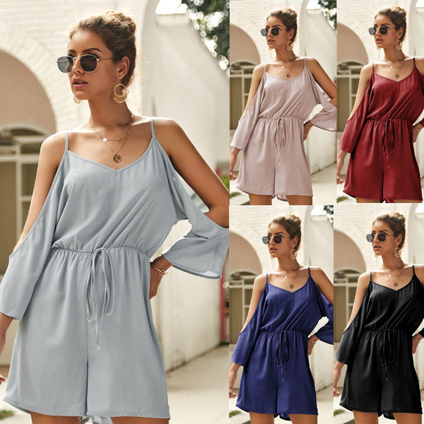 Salopete de dama actuale cu cravate - in mai multe culori