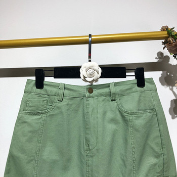 Fusta scurta de dama cu buzunar de culoare verde