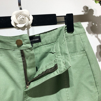 Fusta scurta de dama cu buzunar de culoare verde