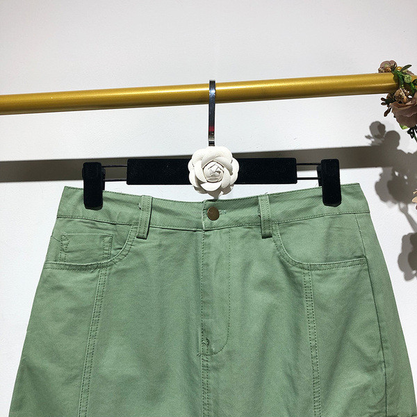 Fusta scurta de dama cu buzunar de culoare verde