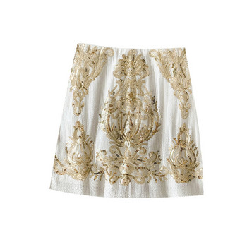 Fusta scurta dama casual in doua culori - negru si glob