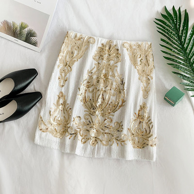 Fusta scurta dama casual in doua culori - negru si glob