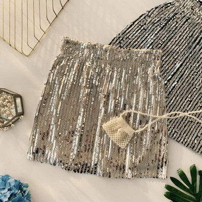 Fusta de dama moderna in doua culori cu talie inalta