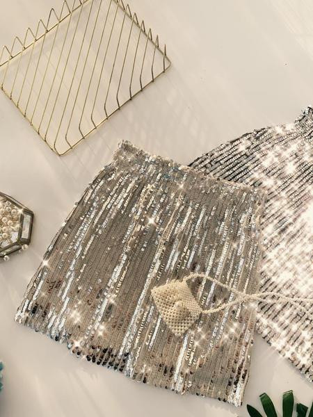 Fusta de dama moderna in doua culori cu talie inalta