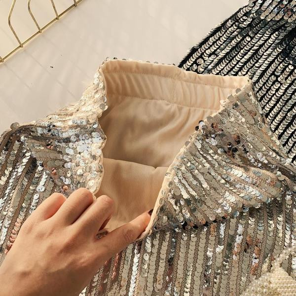 Fusta de dama moderna in doua culori cu talie inalta