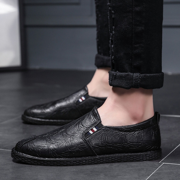 Актуални мъжки мокасини от еко кожа-в три цвята 