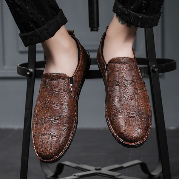 Актуални мъжки мокасини от еко кожа-в три цвята 