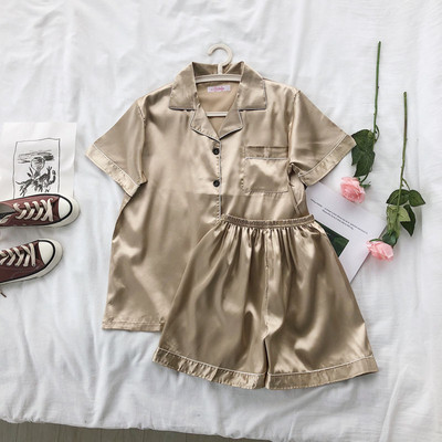 Pijamale de dama elegante in doua parti in culori diferite