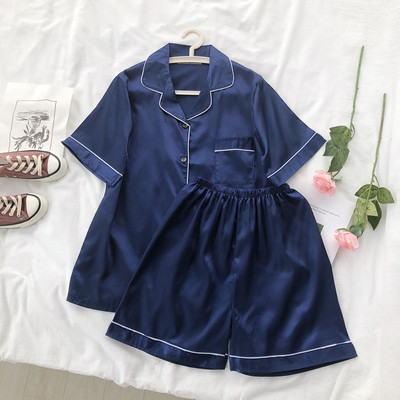 Pijamale de dama elegante in doua parti in culori diferite