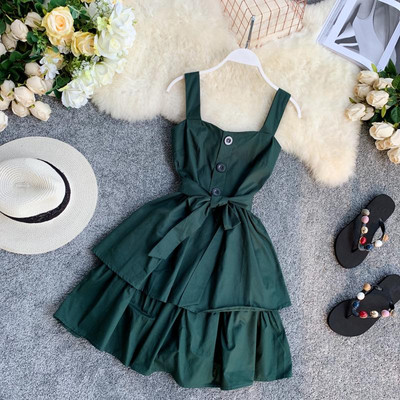 Rochie moderna de dama cu bretele in mai multe culori