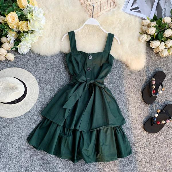 Rochie moderna de dama cu bretele in mai multe culori