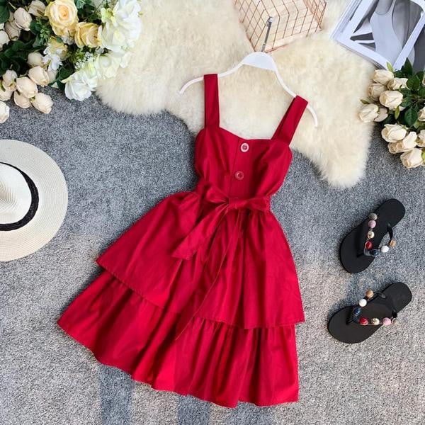 Rochie moderna de dama cu bretele in mai multe culori