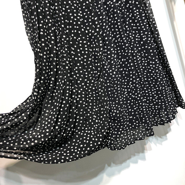 Fusta lunga de dama cu cravate in talie