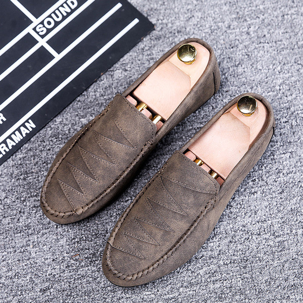 Mocasini moderni pentru barbati din piele intoarsa ecologica in doua culori