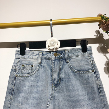 Fusta scurta de dama din denim de culoare albastra