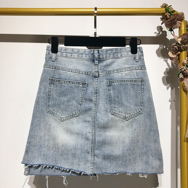 Fusta scurta de dama din denim de culoare albastra